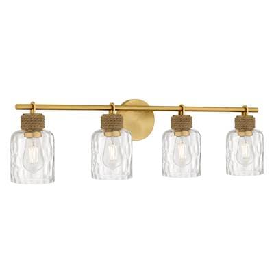 Baltic 4-Light Brushed Gold Vanity Light by Quoizel