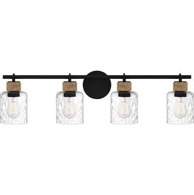 Bath 4 lights matte black by Quoizel