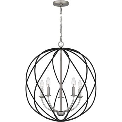 Pendant 5 lights antique nickel by Quoizel