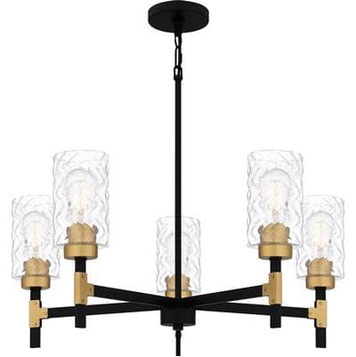 Chandelier 5 Lights Matte Black