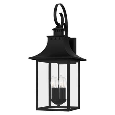Outdoor wall 4 lights mystic black