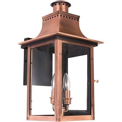 Outdoor Wall Lantern Aged Copr