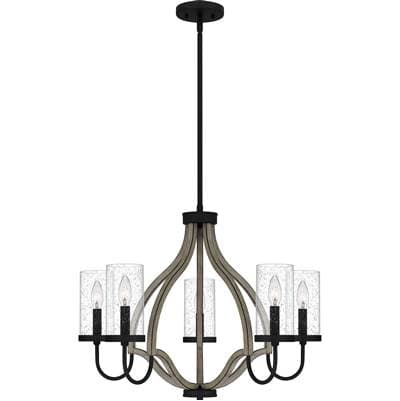 Chandelier 5 Lights Matte Black