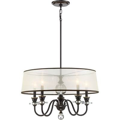 5 Lgt Chandelier Palldn Brnz