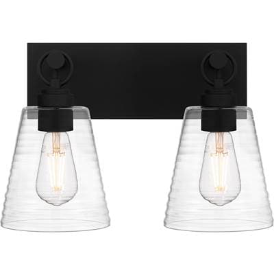 Bath 2 Lights Earth Black by Quoizel