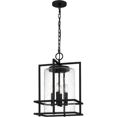 Outdoor pendant 4 lights earth black