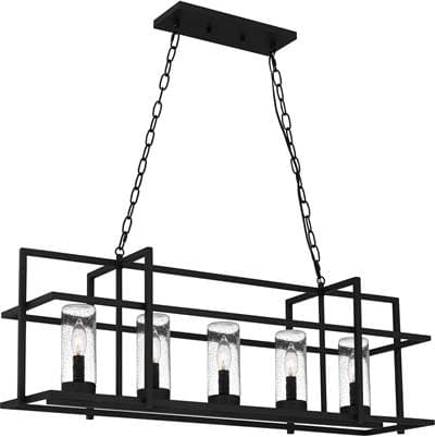Outdoor chandelier 5 lights earth black