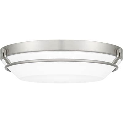 Flush mount led light brushed nickel by Quoizel