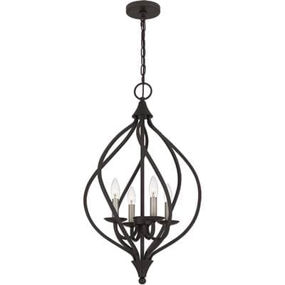 Pendant 4 lights old bronze by Quoizel