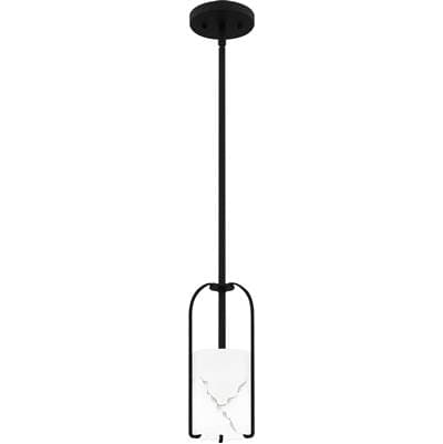 Mini Pendant 1 Light Matte Black by Quoizel