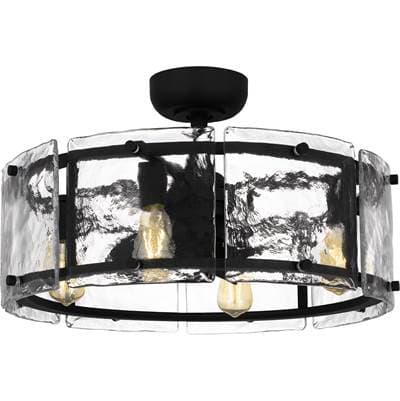 Fan light 4 lights earth black