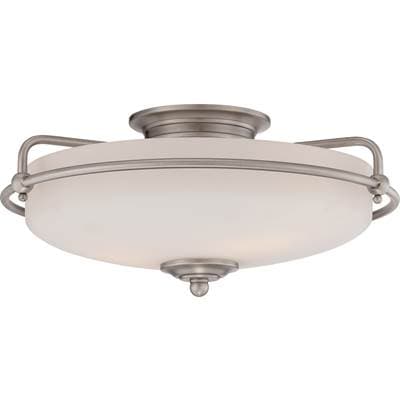 Flush Mount Antq Nikl 17''D by Quoizel