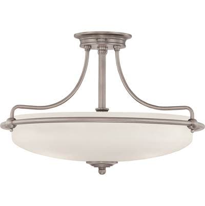 Semi Flush Antq Nikl 21''D by Quoizel