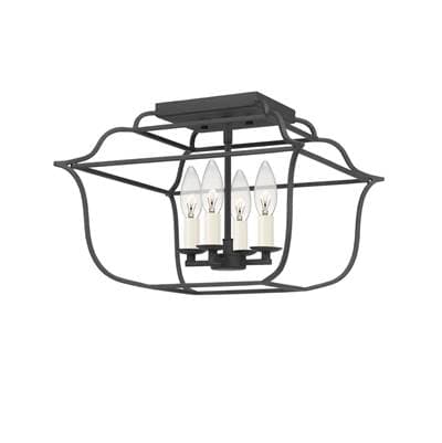 Semi Flush Mount 4 Light Royal Ebony