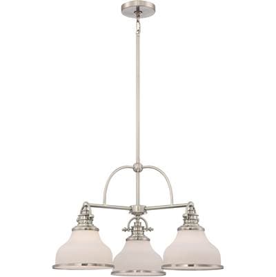 Dinette Chandelier Brsh Nikl 3Lts by Quoizel