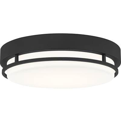 Flush mount led light earth black by Quoizel