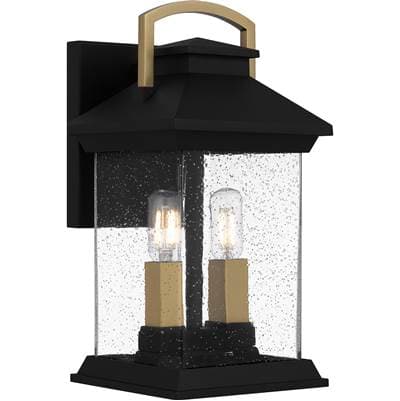 Outdoor Wall 2 Lights Earth Black by Quoizel