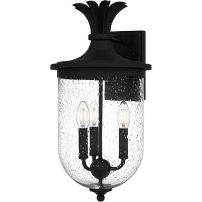 Outdoor Wall 3 Lights Earth Black by Quoizel