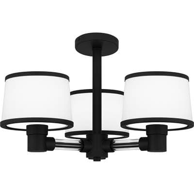 Semi flush 3 lights matte black