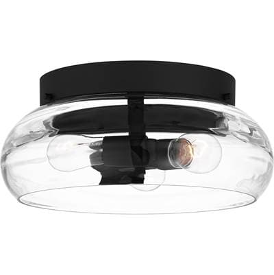 Flush Mount 3 Lights Matte Black