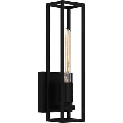 Wall 1 light matte black by Quoizel