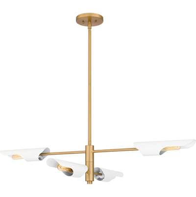 Linear Chandelier 4 Lights Brushed Weath by Quoizel