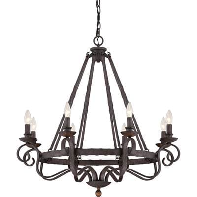 Chandelier 8-Lght Rustic Black