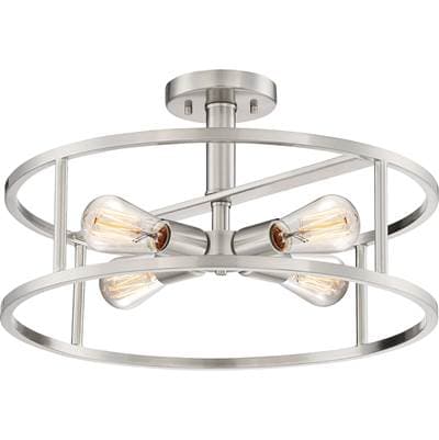 Semi Flush 4 Lgt Brshd Nkl by Quoizel