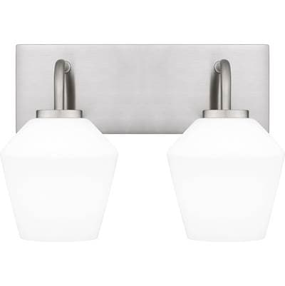 Bath 2 Lights Brushed Nickel by Quoizel
