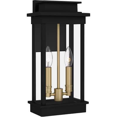 Outdoor wall 2 lights matte black.