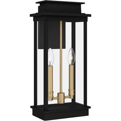 Outdoor wall 2 lights matte black.
