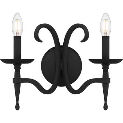 Wall 2 Lights Earth Black by Quoizel