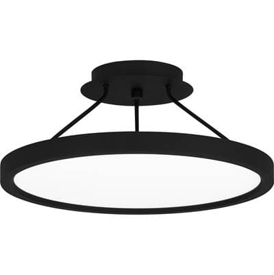 Semi flush led light earth black by Quoizel