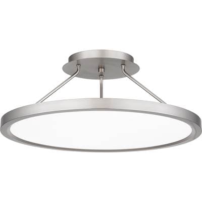 Semi flush led light brushed nickel by Quoizel