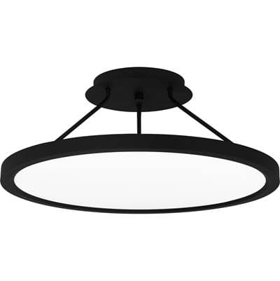 Semi flush led light earth black by Quoizel