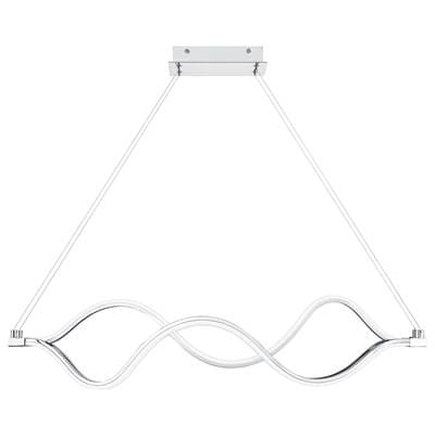 Linear chandelier led light polished chr