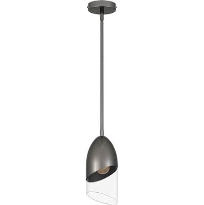 Mini Pendant 1 Light Black Chrome