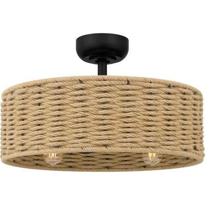 Fan light 4 lights matte black by Quoizel