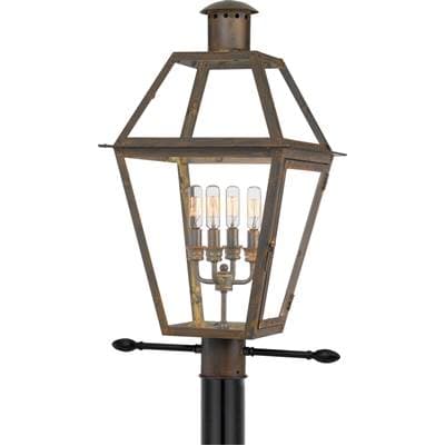Outdoor Post 4 Light Industrial Bronze