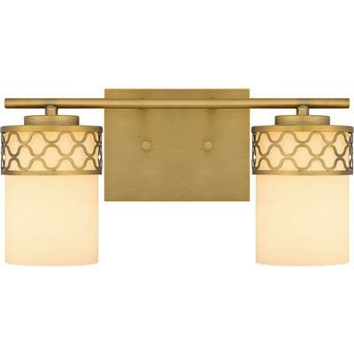 Bath 2 Lights Aged Brass by Quoizel