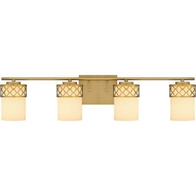 Bath 4 Lights Aged Brass by Quoizel