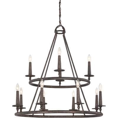 Chandelier 12 Lgt Malaga by Quoizel