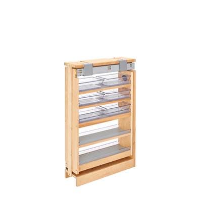 Wood Vanity Base Filler Pull Out Organizer for New Vanity Applications w/Soft Close