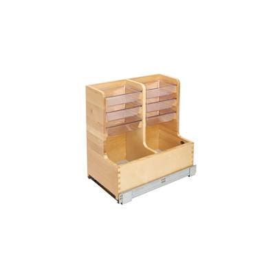 Wood Vanity Sink Pull Out Organizer w/Soft Close