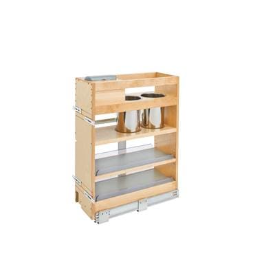 Wood Vanity Cabinet Outlet Pull Out Grooming Organizer w/Soft Close