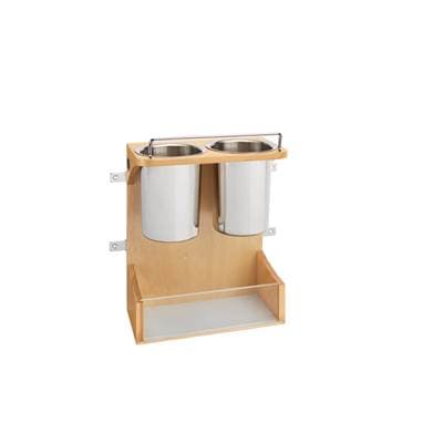 Wood Vanity Cabinet Door Mount Storage Organizer