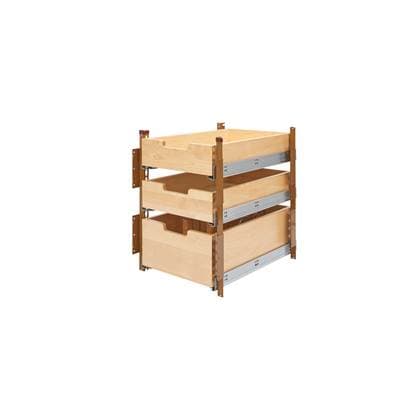 Base Cabinet Pull Out Wood Drawer Pilaster System
