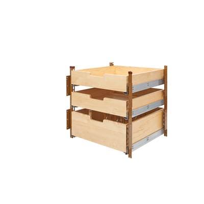 Base Cabinet Pull Out Wood Drawer Pilaster System