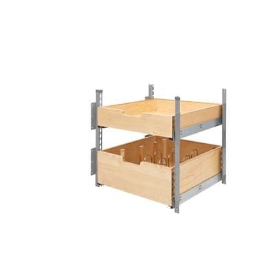 Base Cabinet Pull Out Wood Drawer Pilaster System by Rev-A-Shelf