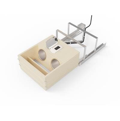 Wood Vanity Cabinet Pull Out Organizer w/Power Outlets and Soft Close